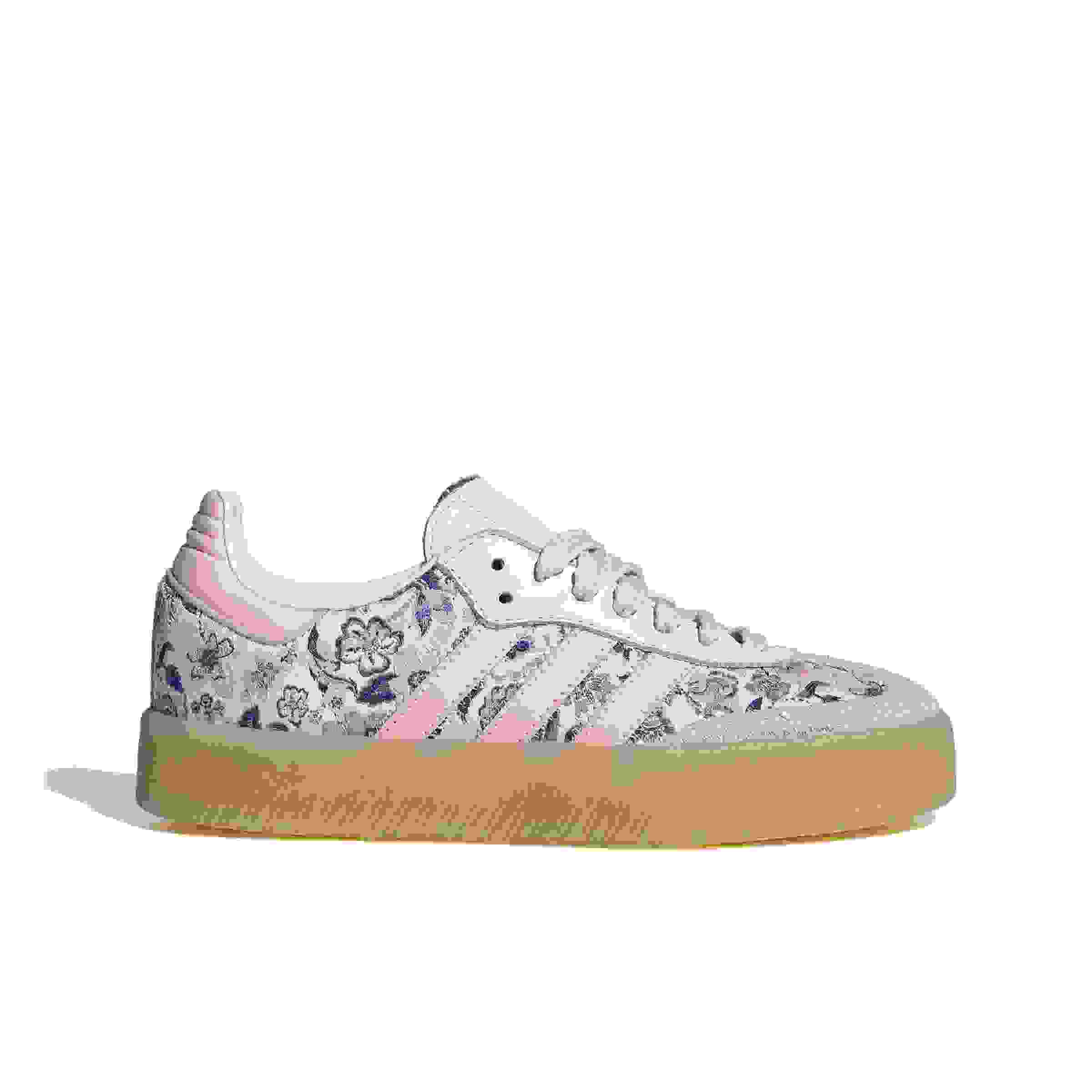adidas Originals Liberty London Sambae Grade School Girls' "Off White/Blush Pink/Gum 3" Shoe